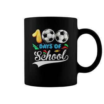 100Th Day Of School Soccer Lover 100 Days Of School Sport Coffee Mug | Mazezy