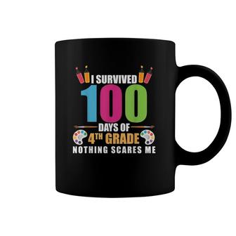 100Th Day Of School Survived 100 Days Of 4Th Grade Teacher Coffee Mug | Mazezy