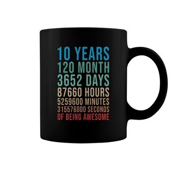 10Th Birthday 10 Years Old 10 Years 120 Month Vintage Coffee Mug - Seseable
