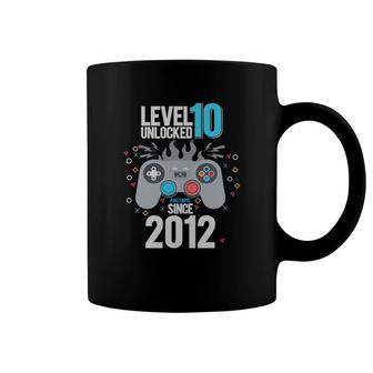 10Th Birthday 10 Years Old Level 10 Unlocked Awesome Since 2012 Gamer Coffee Mug - Seseable