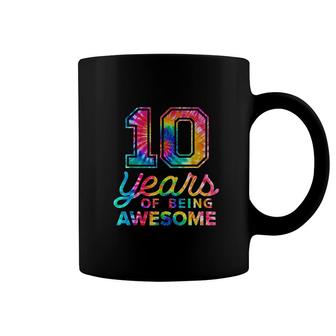 10th Birthday Tie Dye 10 Years Old Awesome Coffee Mug - Seseable