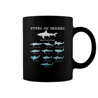 11 Types Of Sharks Marine Biology Coffee Mug | Mazezy