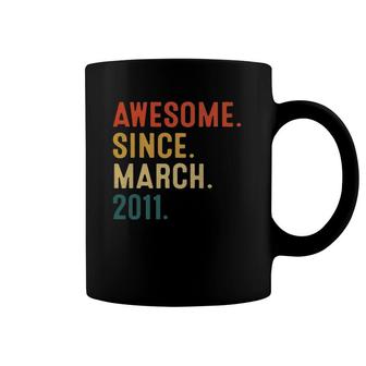 11Th Birthday Gifts 11 Years Old Awesome Since March 2011 Ver2 Coffee Mug | Mazezy DE