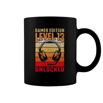 13Th Birthday Video Gamer Edition Level 13 Unlocked Coffee Mug | Mazezy AU