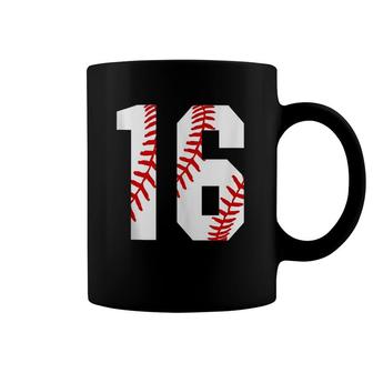 16 Baseball 16Th Birthday Sixteen Baseball Mom Sweet 16 Ver2 Coffee Mug | Mazezy