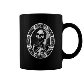 17 Century Skeleton Skull Engraving Remember Death Coffee Mug