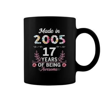 17 Years Old Gifts 17Th Birthday Born In 2005 Women Girls Coffee Mug | Mazezy