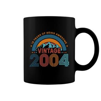 18 Years Old Retro 80S Style 18Th Birthday Born In 2004 Coffee Mug | Mazezy