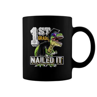 1St Grade Nailed It T Rex Dinosaur Graduation Cap Gown Gift Coffee Mug | Mazezy