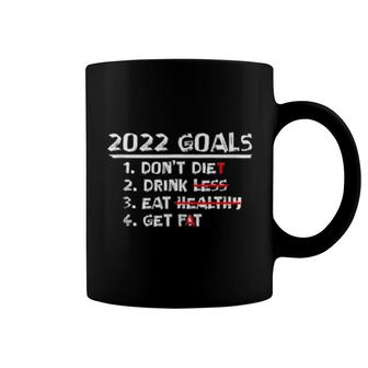 2022 New Year Resolution Goal Eat Drink Be Merry Christmas Coffee Mug | Mazezy AU