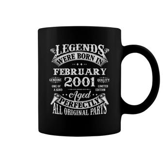 21St Birthday Legends Born In February 2001 21 Year Old Coffee Mug | Mazezy