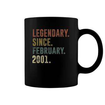21St Birthday Vintage Legendary Since February 2001 Ver2 Coffee Mug | Mazezy