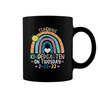 2222022 Teaching Kindergarten On Twosday Teacher Coffee Mug | Mazezy