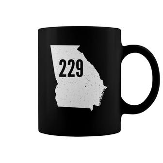 229 Georgia Area Code Outline State Southern Pride Coffee Mug | Mazezy