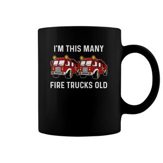 2Nd Birthday Two Years Old Firetruck Firefighting Gift Coffee Mug | Mazezy