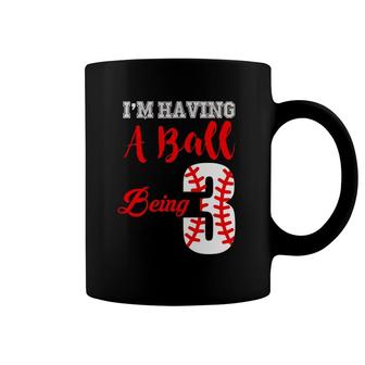 3Rd Birthday Baseball Three Years Old Design Coffee Mug | Mazezy