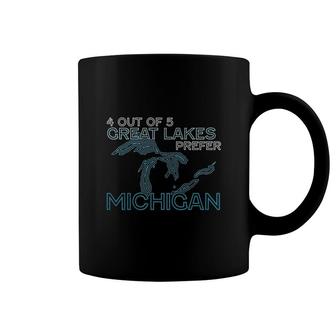 4 Out Of 5 Great Lakes Prefer Michigan Pride Funny T-shirt Coffee Mug - Thegiftio UK