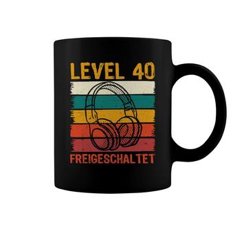 40Geburtstag Gaming Video Gamer Level 40 Freigeschaltet Langarm Coffee Mug | Mazezy
