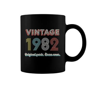 40th Birthday Gift 1981 Vintage Original Parts Funny 80s Retro Inspired Graphic Coffee Mug - Seseable