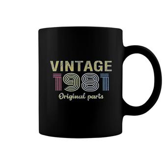 40th Birthday Gift Retro Birthday Vintage 1981 Original Parts Coffee Mug - Thegiftio UK