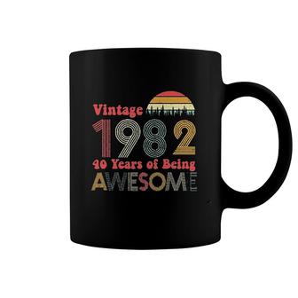 40th Birthday Gifts Women Vintage 1982 Coffee Mug - Seseable