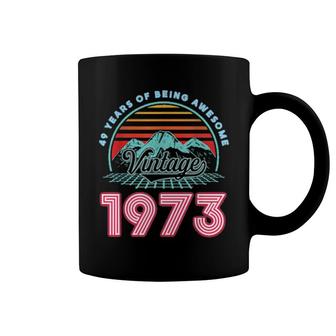 49 Years Old Retro 80S Style 49Th Birthday Born In 1973 Coffee Mug | Mazezy