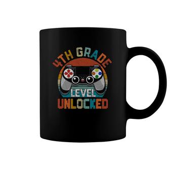4Th Grade Level Unlocked Video Game Back To School Boys Kids Coffee Mug | Mazezy