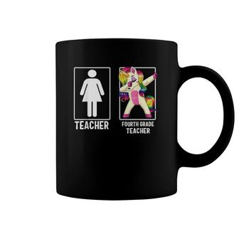 4Th Grade Teacher Unicorn Dabbing Gifts Dab Coffee Mug | Mazezy