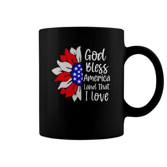 4Th Of July God Bless America Land That I Love Sunflower Coffee Mug | Mazezy UK