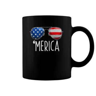4Th Of July Merica Sunglasses All America Usa Flag Coffee Mug | Mazezy