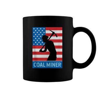 4Th Of July Patriotic Coal Miner American Flag Gif Coffee Mug | Mazezy