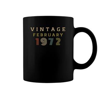50 Years Old Birthday Gift Vintage 1972 February Coffee Mug | Mazezy