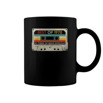 50Th Birthday Gifts Best Of 1972 Retro Cassette Tape Vintage Coffee Mug | Mazezy