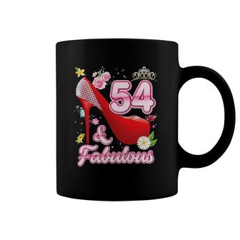 54 Years Old And Fabulous 54Th Happy Birthday Floral Pink Coffee Mug | Mazezy