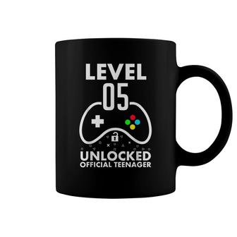 5Th Birthday Level 5 Unlocked Video Gamer Birthday Coffee Mug - Seseable