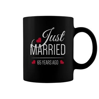 65Th Wedding Anniversary Just Married 65 Years Ago Coffee Mug | Mazezy