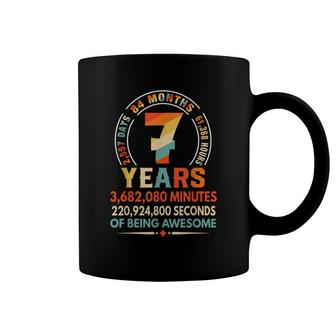 7Th Birthday 7 Years Old Vintage Retro - 7 Yr Old Coffee Mug - Seseable