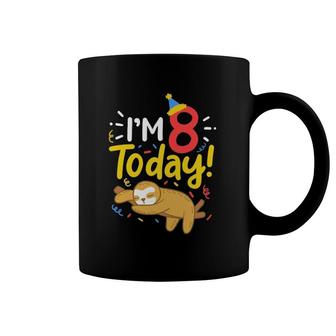 8Th Birthday Sloth Eight Years Old Coffee Mug | Mazezy