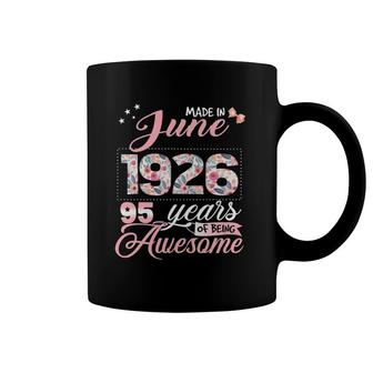 95Th Birthday Floral Gift For Womens Born In June 1926 Ver2 Coffee Mug | Mazezy