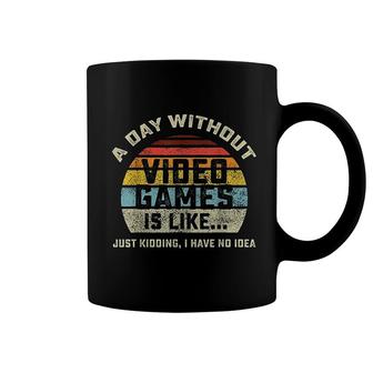 A Day Without Video Games Is Like Gaming Coffee Mug | Mazezy