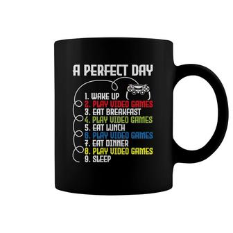 A Perfect Day - Funny Gaming Gamer Video Game Coffee Mug | Mazezy