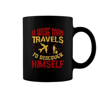 A Wise Man Travels To Discover Himself Coffee Mug | Mazezy