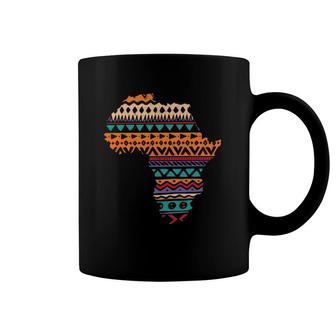 African Pride Traditional Dashiki Pattern Art Africa Map Coffee Mug | Mazezy