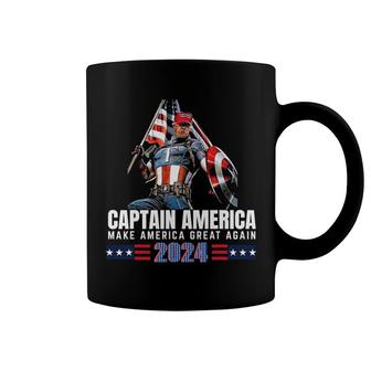 Again American Captain Trump 2024 Make America Great Funny Coffee Mug | Mazezy