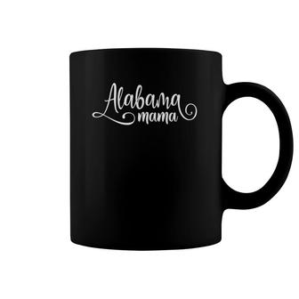 Alabama Mama Cute Fancy White Script Design Bama Mom Mother Coffee Mug