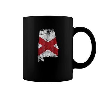 Alabama State Flag Faded Flag Of Alabama Coffee Mug | Mazezy