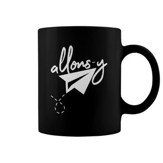 Allons Y French Let's Go Paper Plane Coffee Mug | Mazezy UK