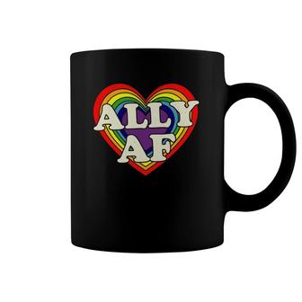 Ally Af - Gay Pride Month - Lgbt Heart Rainbow Coffee Mug | Mazezy CA
