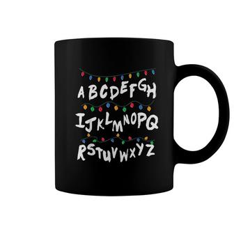 Alphabet Christmas Lights Stranger Gift Coffee Mug | Mazezy