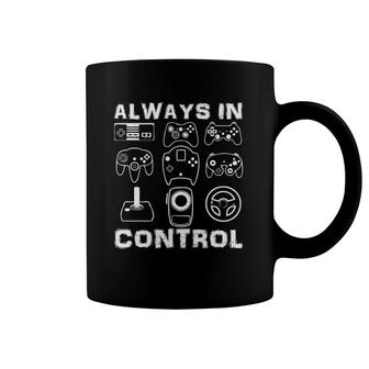 Always In Control Funny Retro Gaming Video Game Player Teen Coffee Mug | Mazezy